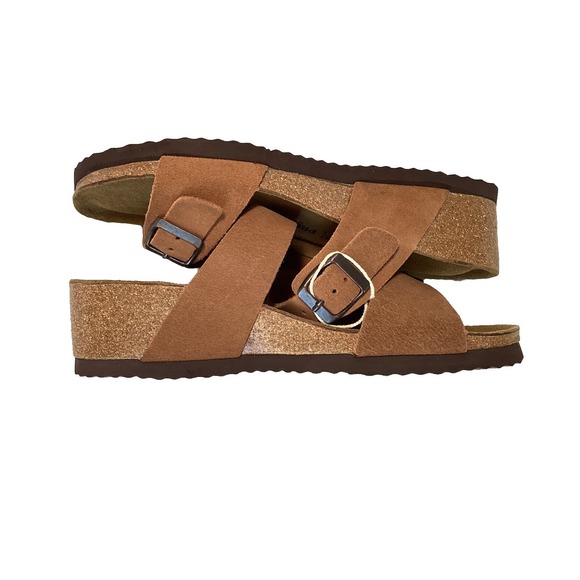 Project Cloud Beaula 2 Strap Sandal Memory Foam W US 10 New With Box Chestnut - Picture 5 of 7